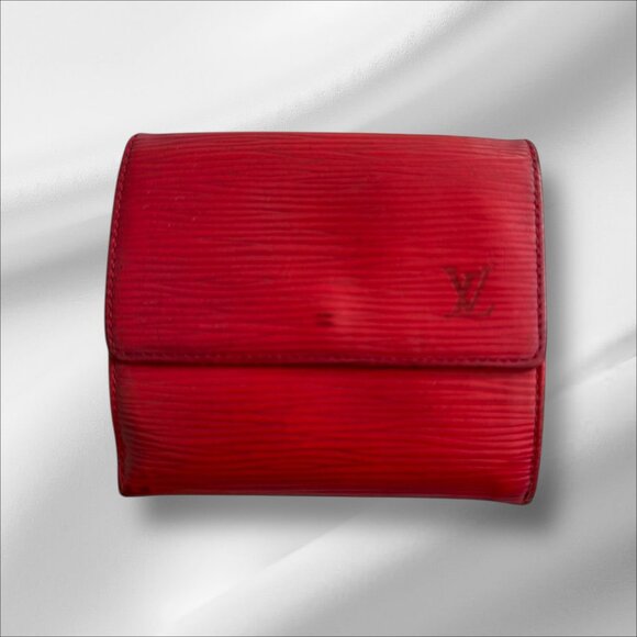 LOUIS VUITTON Womens Red Epi Leather Snap Wallet - Picture 1 of 9